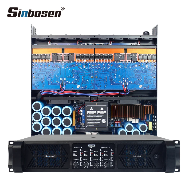 

Sinbosen DS-10Q New Panels 4 Class Td Professional Sound Amplifier Power Amplifier 1500w
