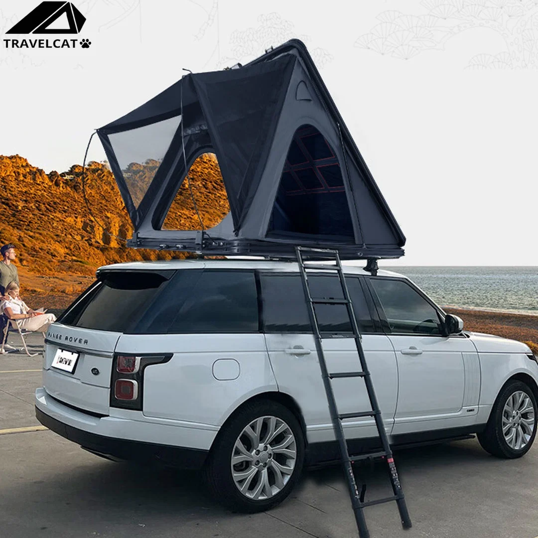 

Outdoor Large Space 2-3 Person Person Camping Waterproof Roof Aluminum Shell Car Rooftop Tent Hard Shell Roof Top Tent