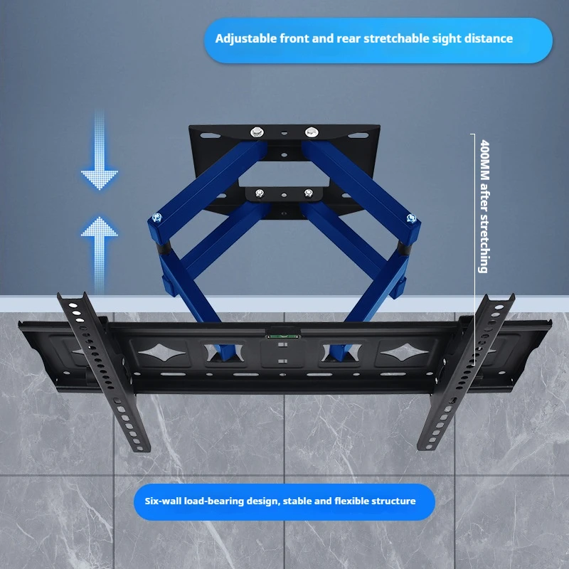 Imagem -02 - Suporte de Suporte Telescópico Rotativo Universal Ajustável tv Shelf Suporte para 3280 Polegadas Led Monitor Suporte tv Wall Mount