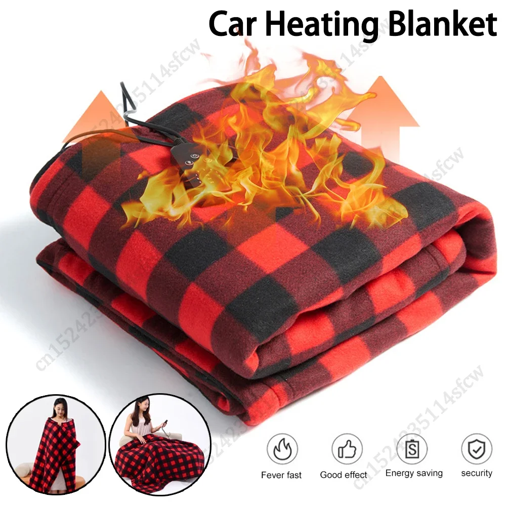 12V Car Electric Heated Blanket Mat Fast Heating Mattress Winter Warm Travel Electric Heated Blanket Mattress For Car Trucks RVs