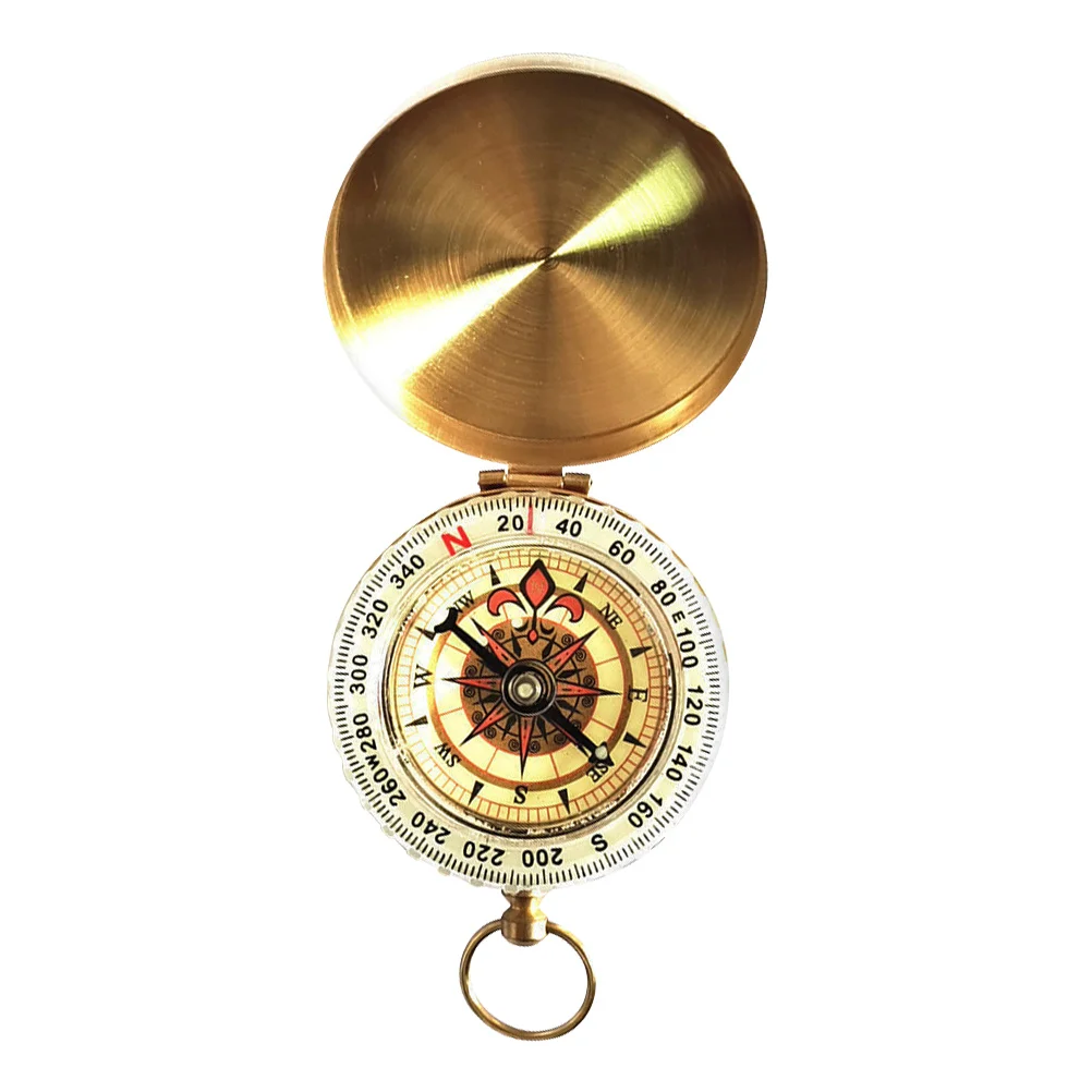 

Pocket Watch Compass Retro For Camping Hiking Fishing Portable Compass Pendant Small Outdoor Accessory