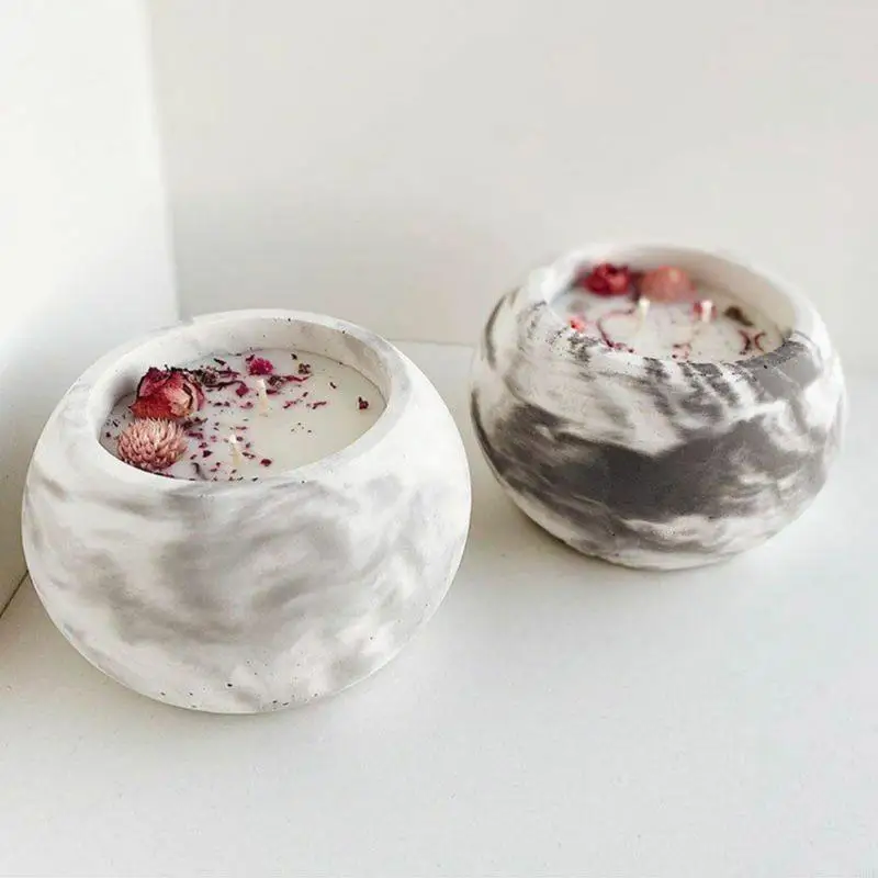 N2UE Circle Planter Silicone Mold Round Plaster Flower Pot Mold DIY Cup Mold Flower Vase Epoxy Resin Casting Mold