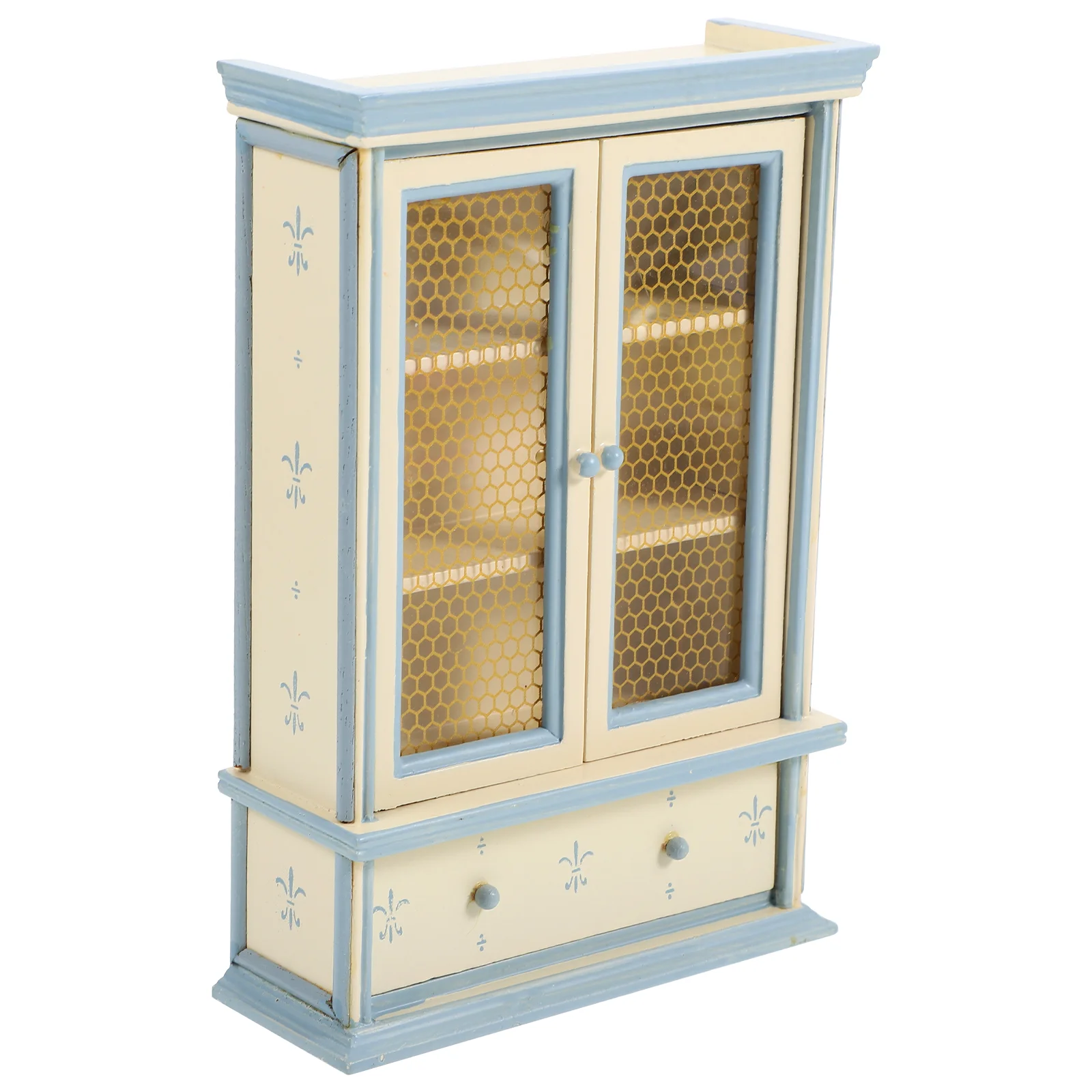 House Furniture Model Wooden Bookshelf Bookcase Desktop Ornament Mini Decorations