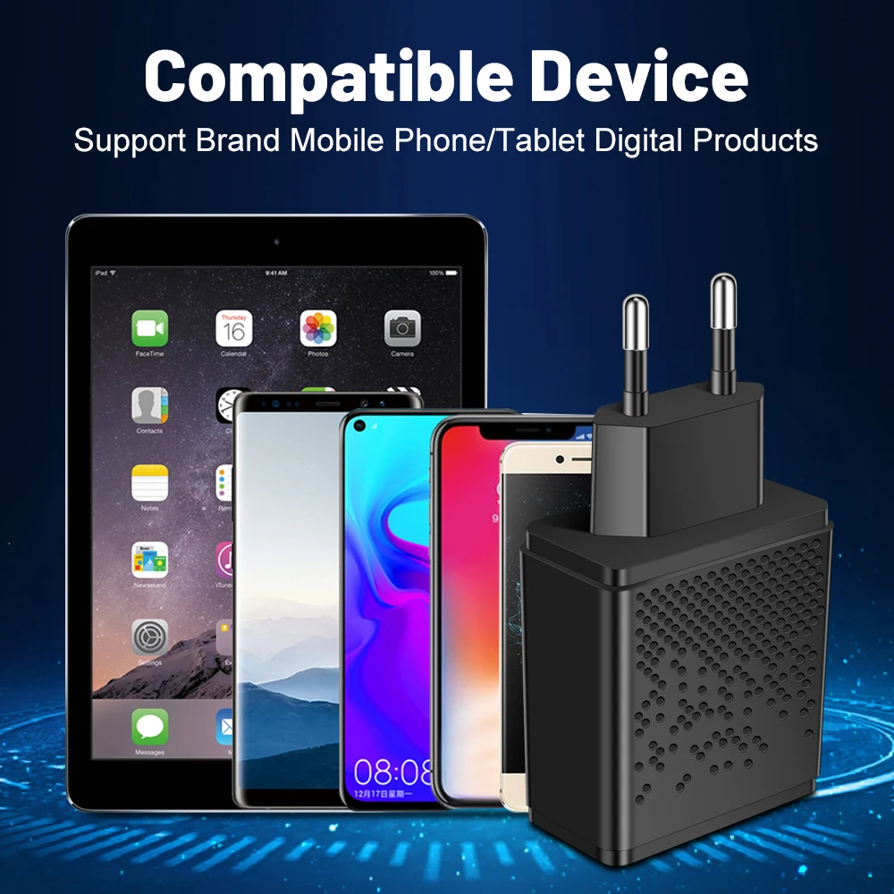 PD 30W Multi Ports Charger USB Type C Mobile Phone Power Adapter For iPhone Huawei Xiaomi Samsung Quick Charging Wall Chargers