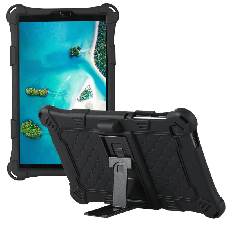 Casing Samsung Tab A7 lite, Sarung HP 8.7 inci SM-T220, SM-T225 lembut berdiri silikon funda samsung untuk tab a7 lite 8.7"