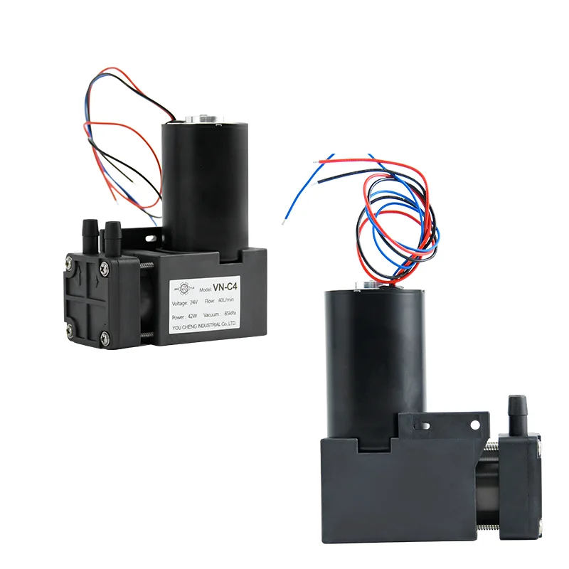 

Hot Selling Micro Air Pump VN-C4 Brushless 12V/24V 42W 40L/min DC Vacuum Pump Head Mini Hvac for Industry Fields