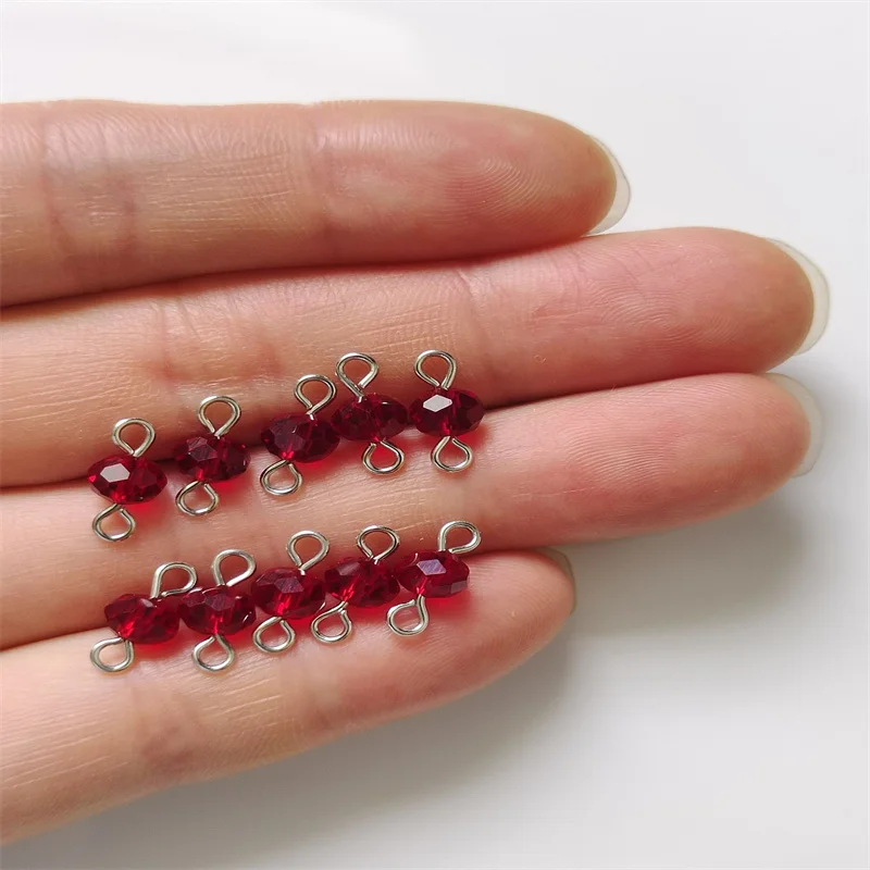 10pcs 11*6mm Crystal Beads Connection Charms for Earrings, Necklace Making Connection,Jewelry Making DIY Jewelry Findings
