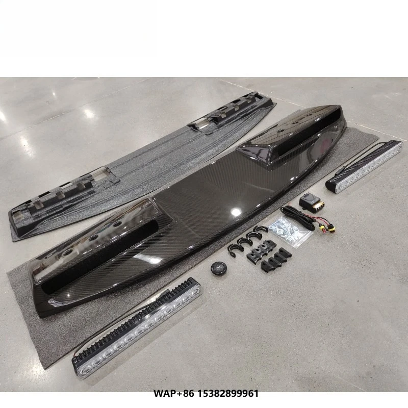 Defender Roof LED Fit for Defender 110 and 90 DRY Carbon Fiber Material Front Roof Spoiler With LED for Defender
