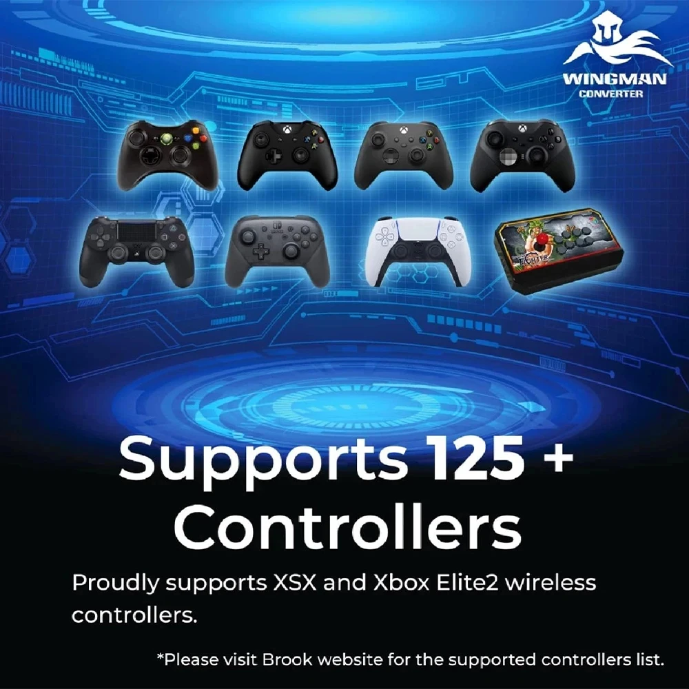 محول بروك وينجمان محول ، Xbox ، PC ، PS5 ، PS4 ، Switch Pro ، وحدة تحكم أصلية ، XB3