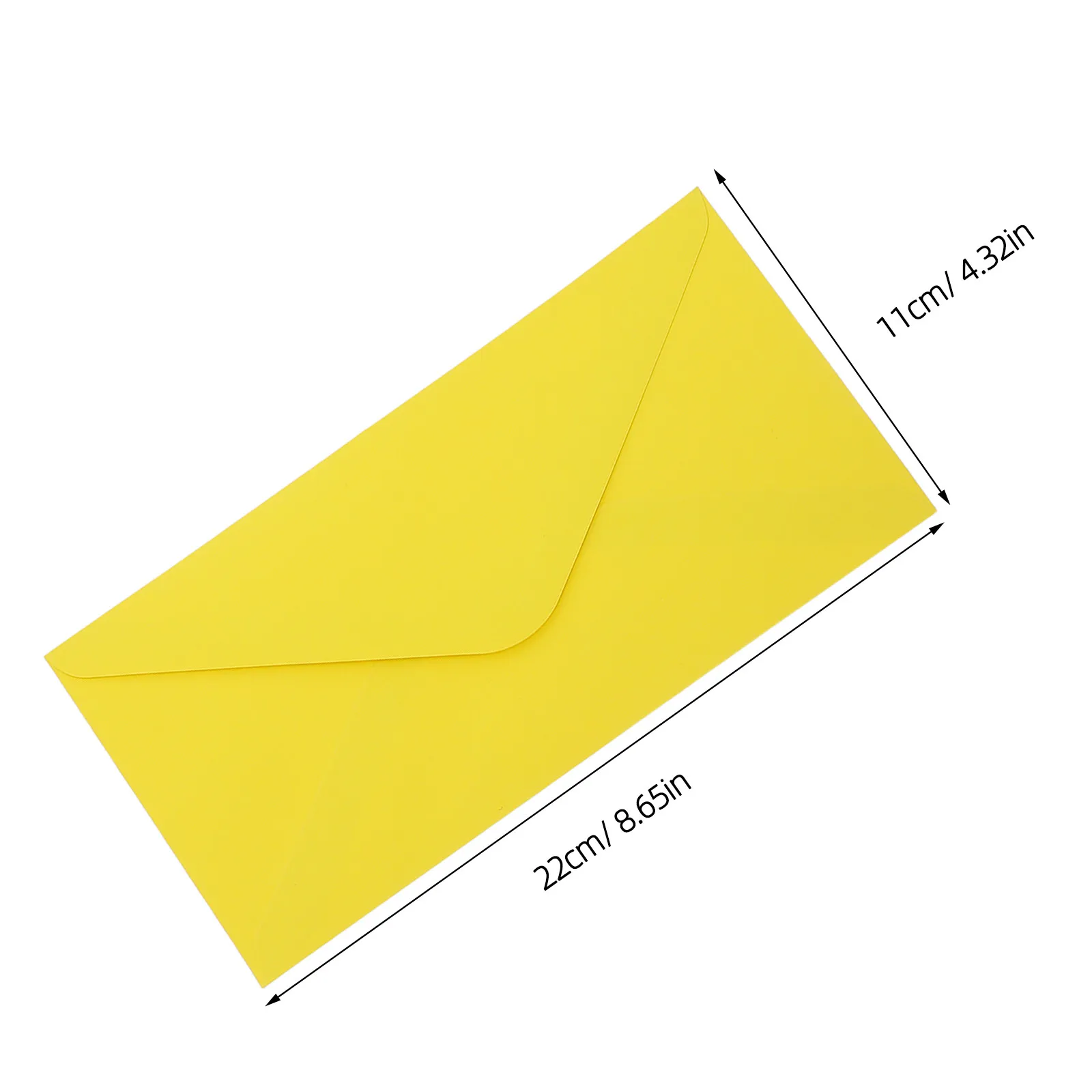 50Pcs Yellow Envelopes Self Adhesive Blank Peel Seal for Invitation Cards Wedding Holiday Business Mailing Party Envelopes