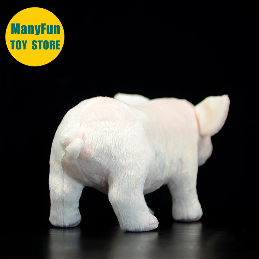 Realistic Pink Pig Plush Toy - Hog Stuffed Animal, Lifelike Piggy Doll Toys, Cute Farrow Plushie Gift for Kids Collectors