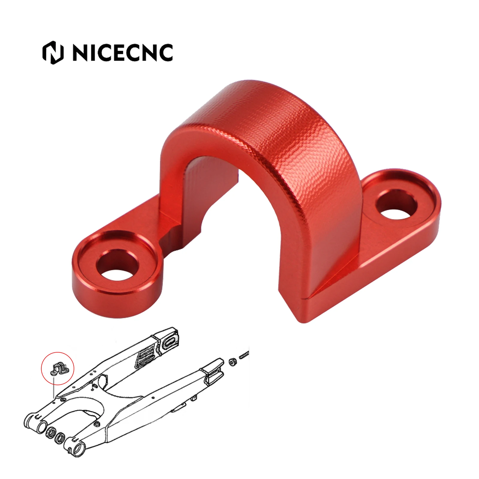 

NICECNC For Honda CRF250R 2010-2019 CRF450R 2020-2012 Brake Hose Line Cable Clamp CRF250RX CRF450X CRF450RX CRF 450L 450RL