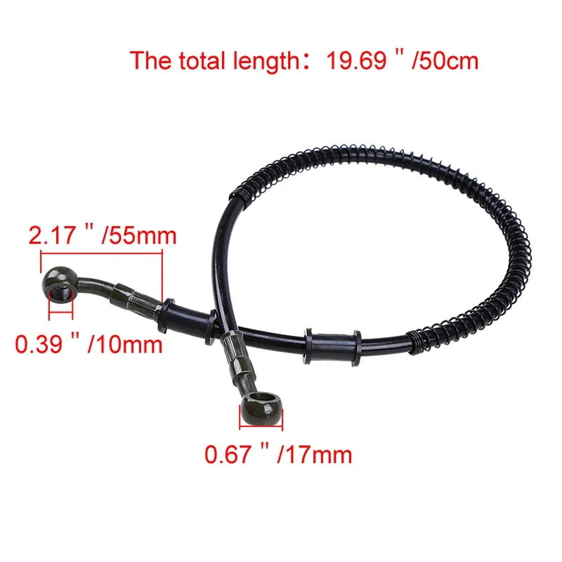 50cm-190cm Motorcycle Brake Oil Hose Aviation Line Pipe Hydraulic for Harley Honda Yamaha Dirt Bike ATV Brake System Accessories