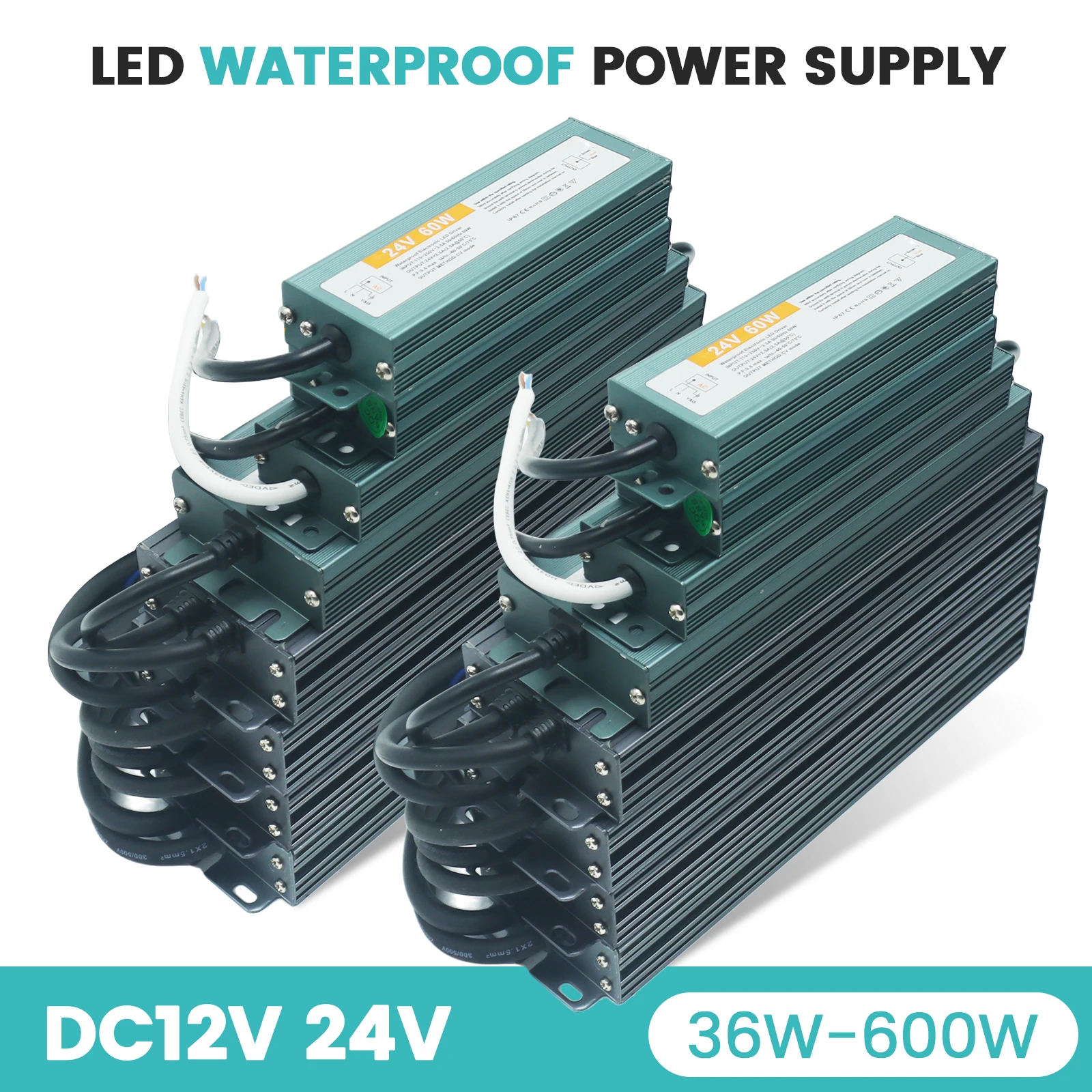 AC/DC Waterproof LED Power Sup - Outdoor Power Supply 12V recension och pris