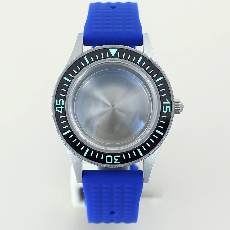 NH35 40mm Watch Case Blue Watchband Sapphire For NH35 NH36 NH34 Movement 28.5mm Dial Modified Retro First Year Fifty Seek Series