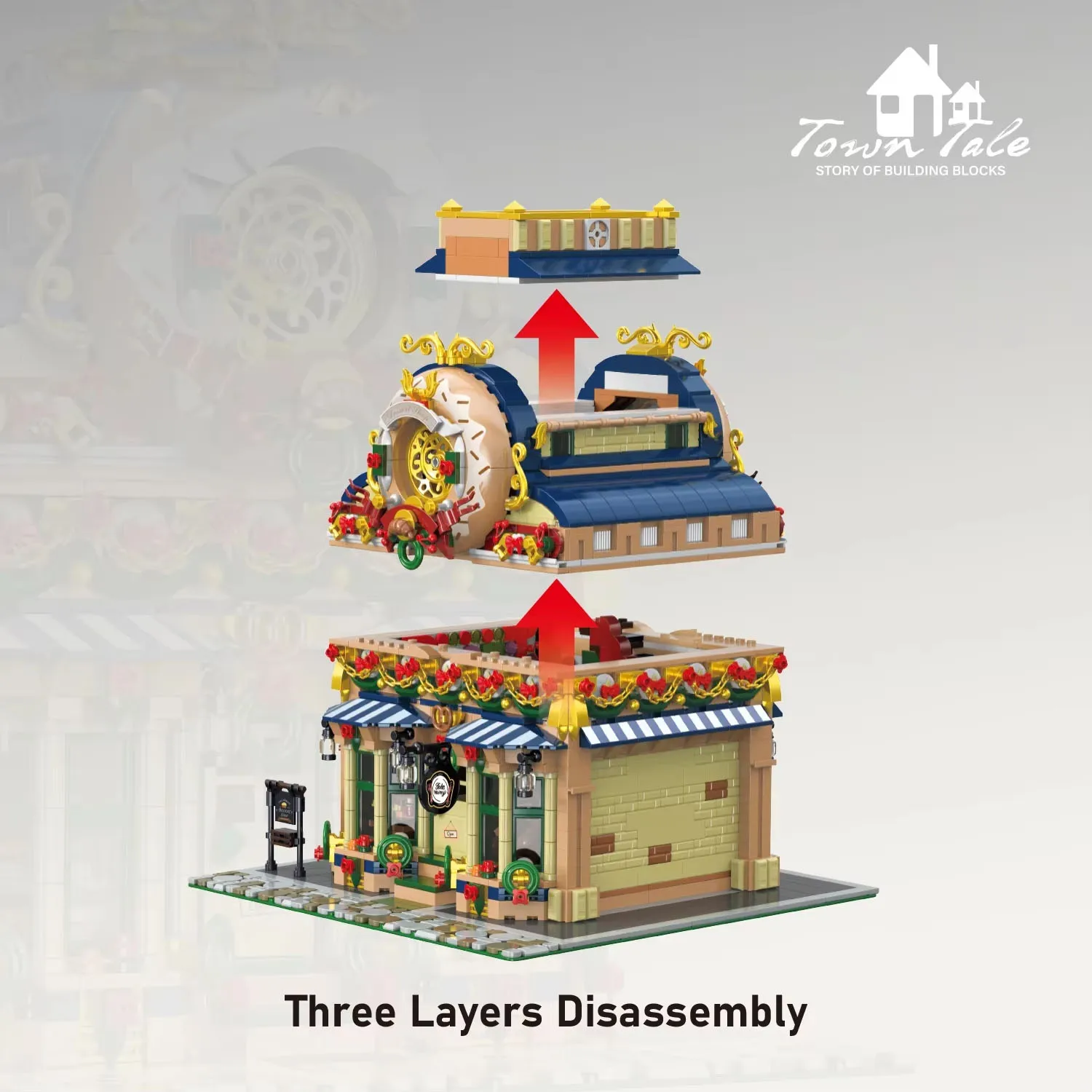 2657PCS Dessert Workshop Building Blocks MOC French Dessert House City Street Model Bricks DIY Toys For Kids Girls Holiday Gifts