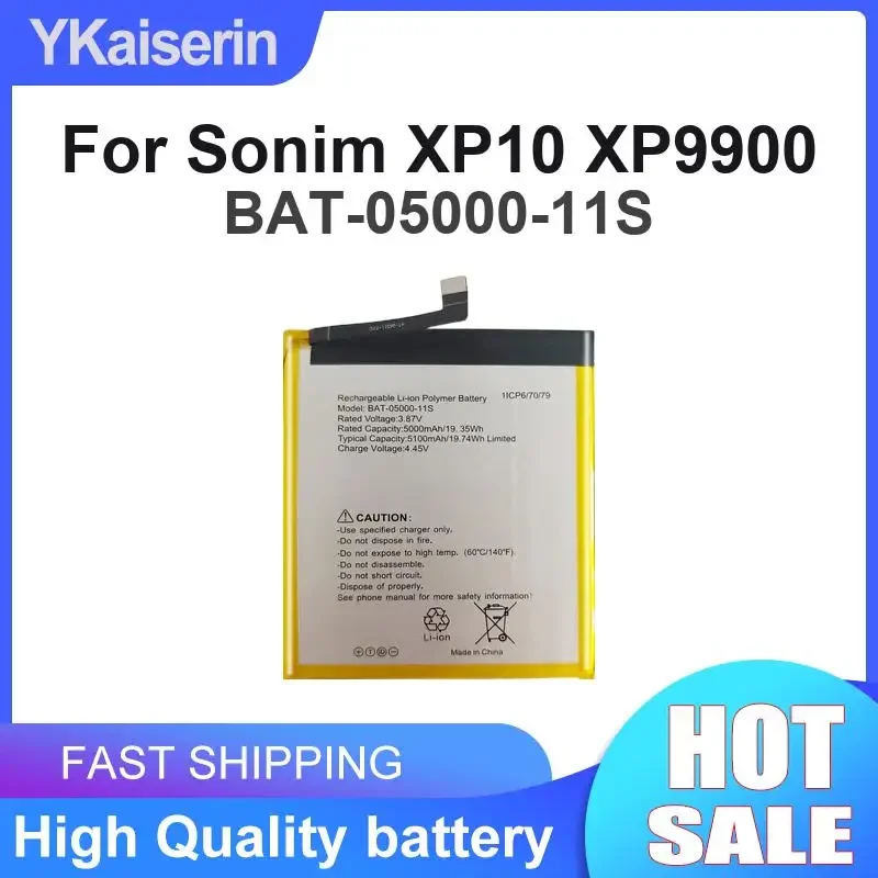 For Sonim XP10 XP9900 Mobile Phone Battery Fast Shipping 5100mAh Bat-05000-11S