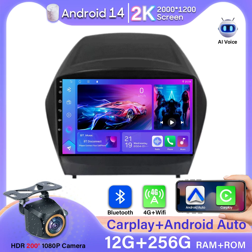 

Car Monitor For Hyundai Tucson 2 LM IX35 2009-2015 Multimedia Player Car Radio Carplay Stereo No 2din GPS Android GPS Navigation