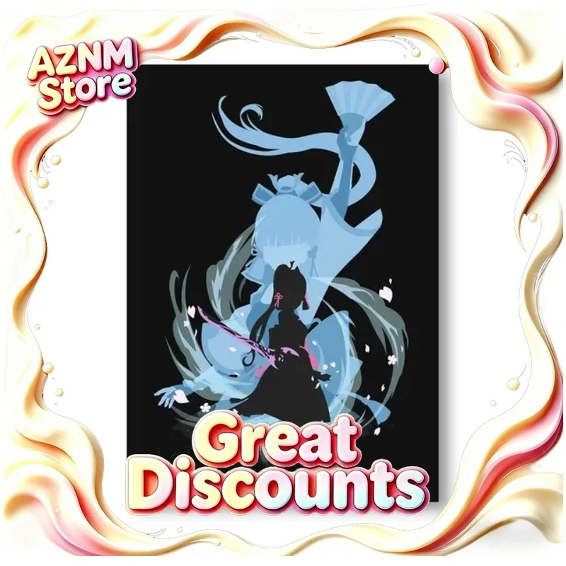 Cuadros artísticos de pared en lienzo, pinturas de Genshin Impact, carteles e impresiones de dibujos animados de Anime, imágenes para decoración de pared de habitación de niños, Cuadros