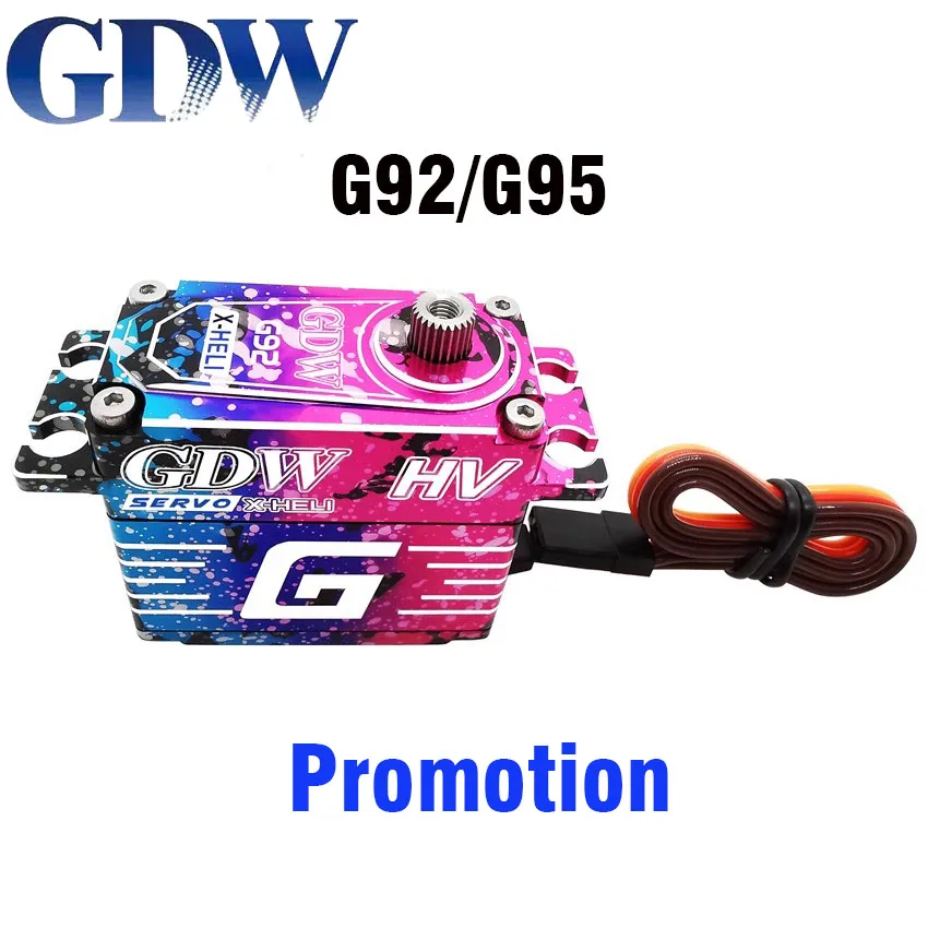 

GDW G92 G95 43KG Hi-Speed Steel Gear Brushless Standard Digital Servo New Competition For RC Helicopter Tail-Locking Swashplate
