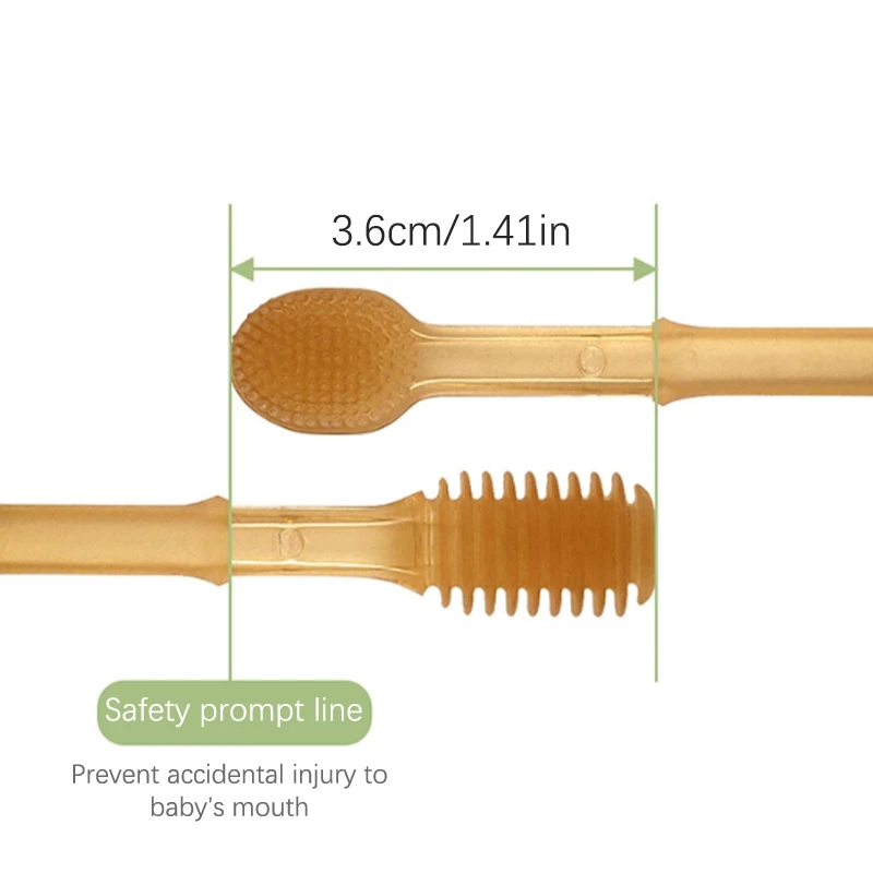 فرشاة أسنان من السيليكون لتنظيف الطفل ، فرشاة أسنان للرضع ، طلاء لسان ، متساقطة ، 0-18 ، طفل ، 2 من من من السيليكون