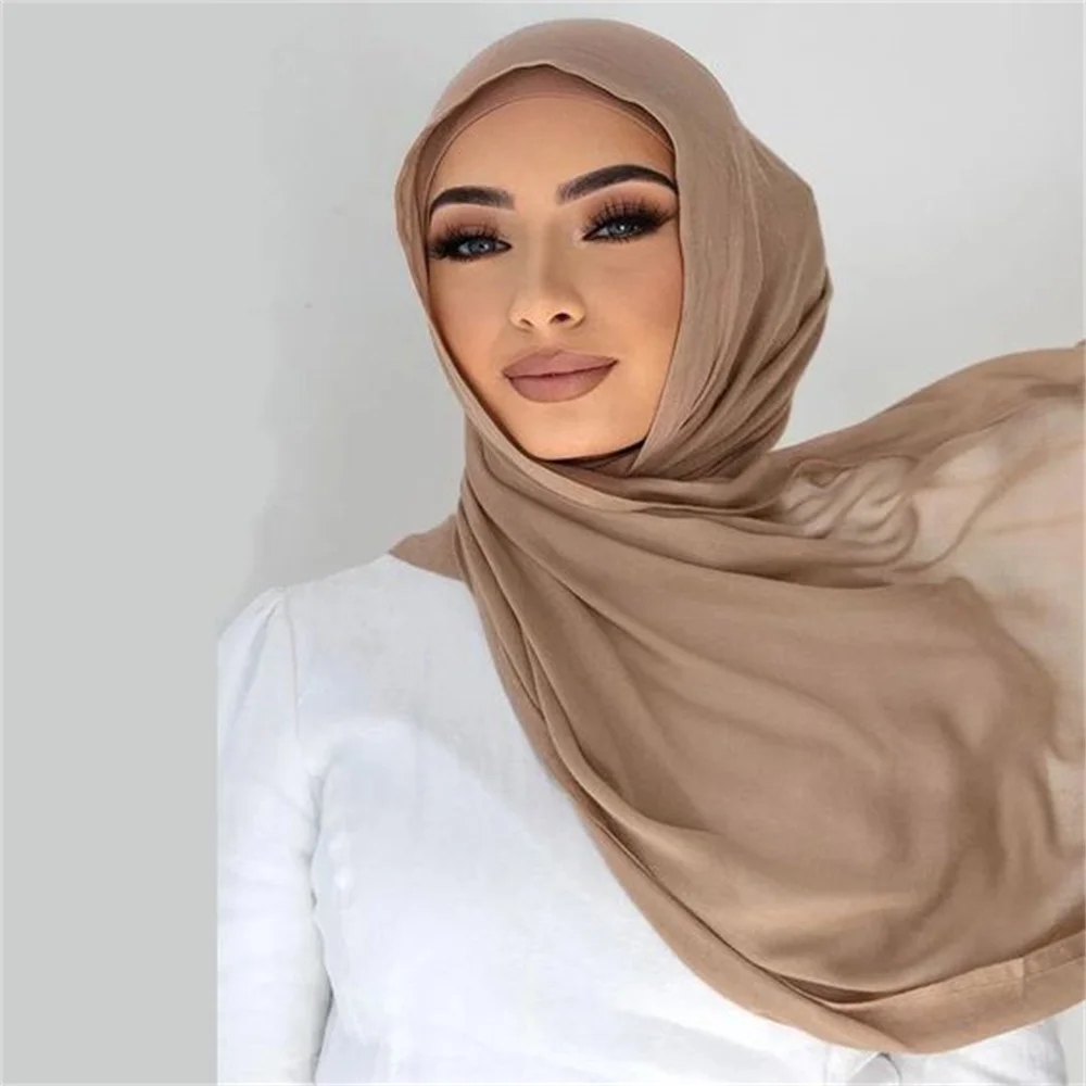 

Wholesale Modal Hijab Rayon Cotton Shawls Muslim Hijabs For Women Plain Scarf Big Size Headscarf Islamic Turban Headband