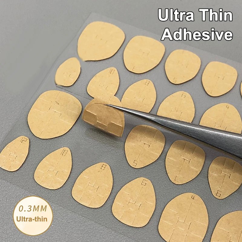 240pcs/10 Sheets False Nails Sticker For Handmade Press On Nail Kraft Paper Double Side Jelly Glue Full Cover Nail Adhesive Tabs