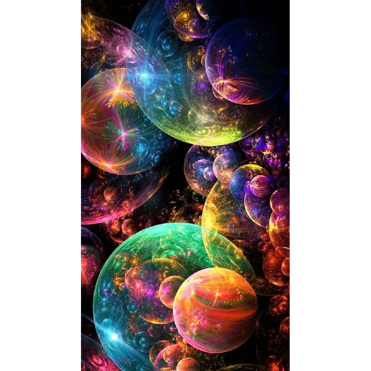 Sunature 5D Full Square Round Drills Moons And Galaxies Diamond Painting Poured Glue Canvas (4-10 AB Colors)