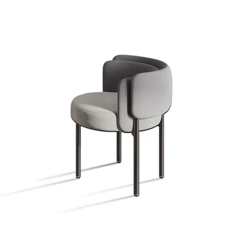 

Italian light luxury fabric dining chair milk tea shop coffee shop reception back chair sales department meeting guests to negot