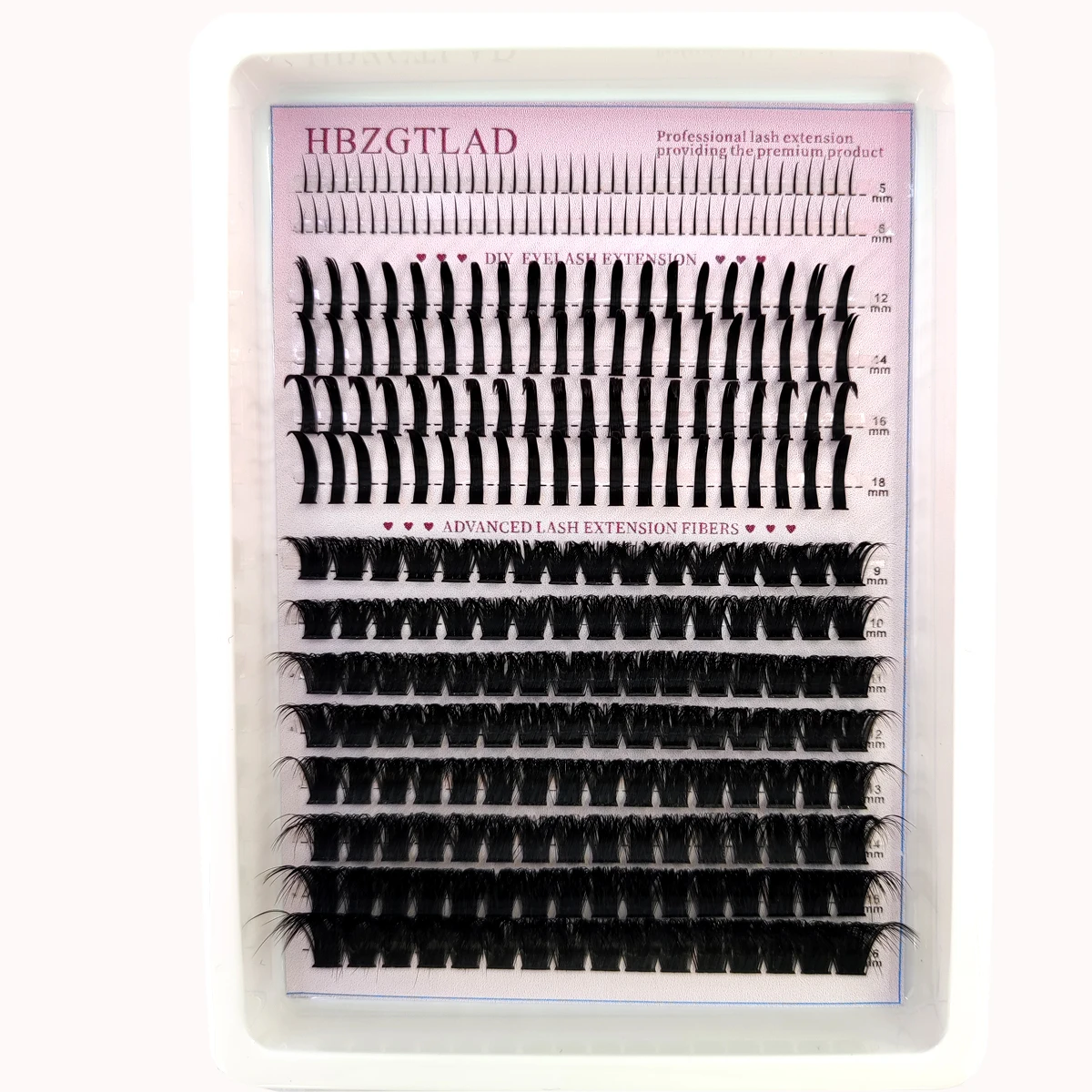 HBZGTLAD Wimpern 80D/100D Wimperncluster mit unten und stacheligem Volumen DIY Anime Wimperncluster verlängert Wimpern – Detail 12