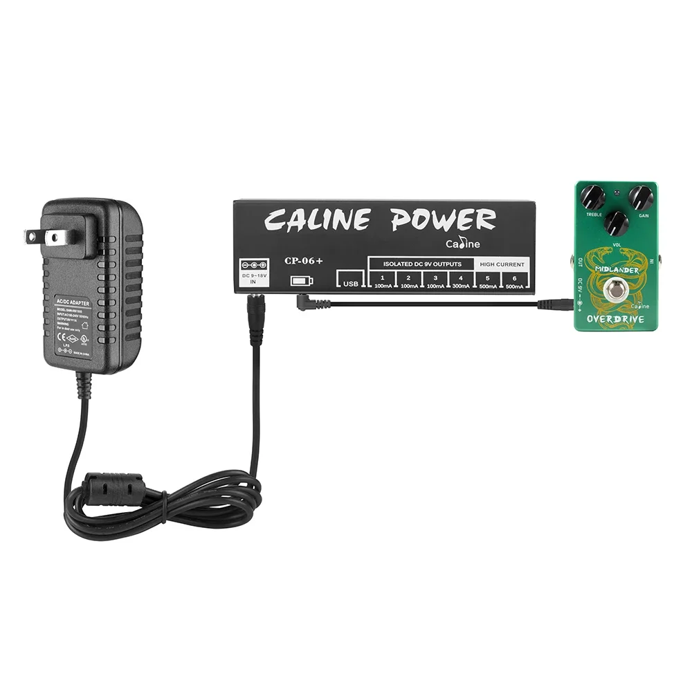 Caline CP-06+ Guitar Effect Pedal Power Supply Provides 6 Independent Outputs Anti-Interference Noise Guitar Parts & Accessories