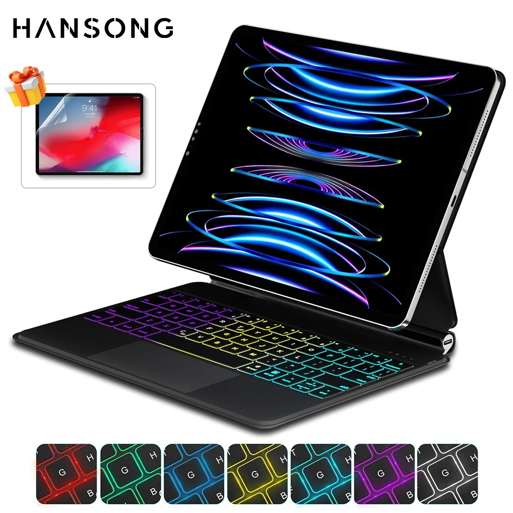 For iPad 10th Gen Magic Keyboard for iPad Pro 11 12.9 4th 5th 6th Keyboard Case for iPad Air 4th 5th 10.9 Backlit Keyboard Cover