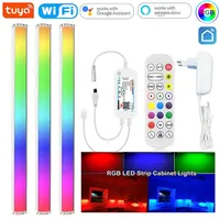 30CM Tuya Wifi Under Cabinet LED Lights Kit DC12V RGB Dimmable Strip Lamp Kitchen Bedroom Counter Decor APP/Remote/Voice Control