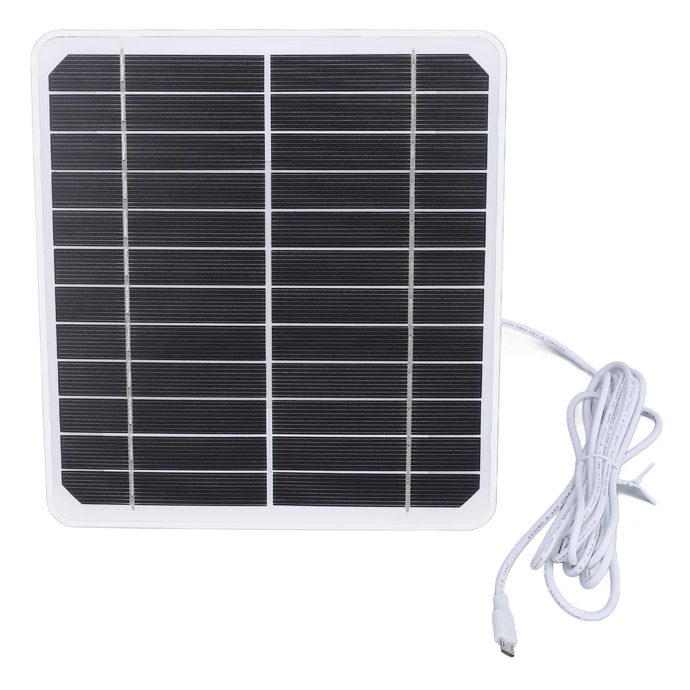 5V 20W Solar for charger with Adjustable Bracket 3 Meter Cable for Outdoor Security Camera Use IP66 Waterproof and for rugged