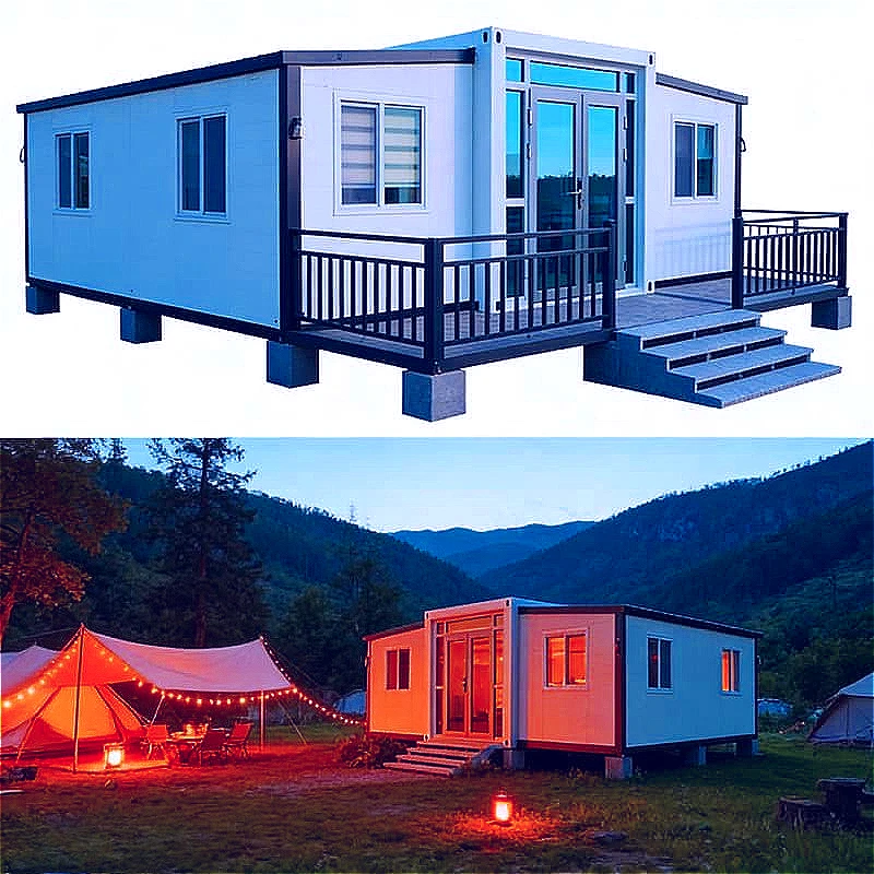 Custom High Quality Foldable Container House Container Folding House Expandable Prefabricated House Bedrooms and Living Room