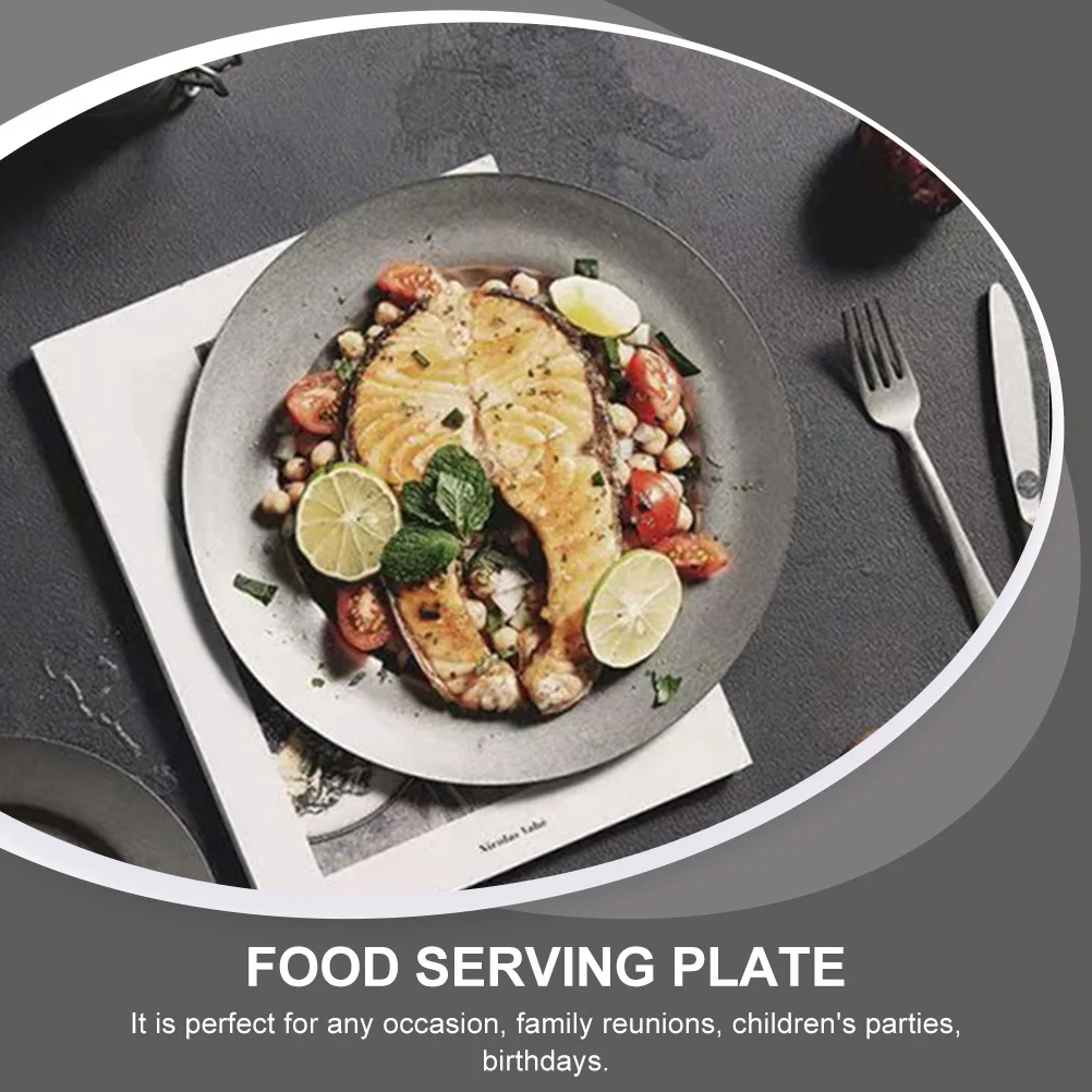 

Dessert Plate Tinplate Cookie Jar Restaurant Clear Vintage Decor Round Food Low Price Cake