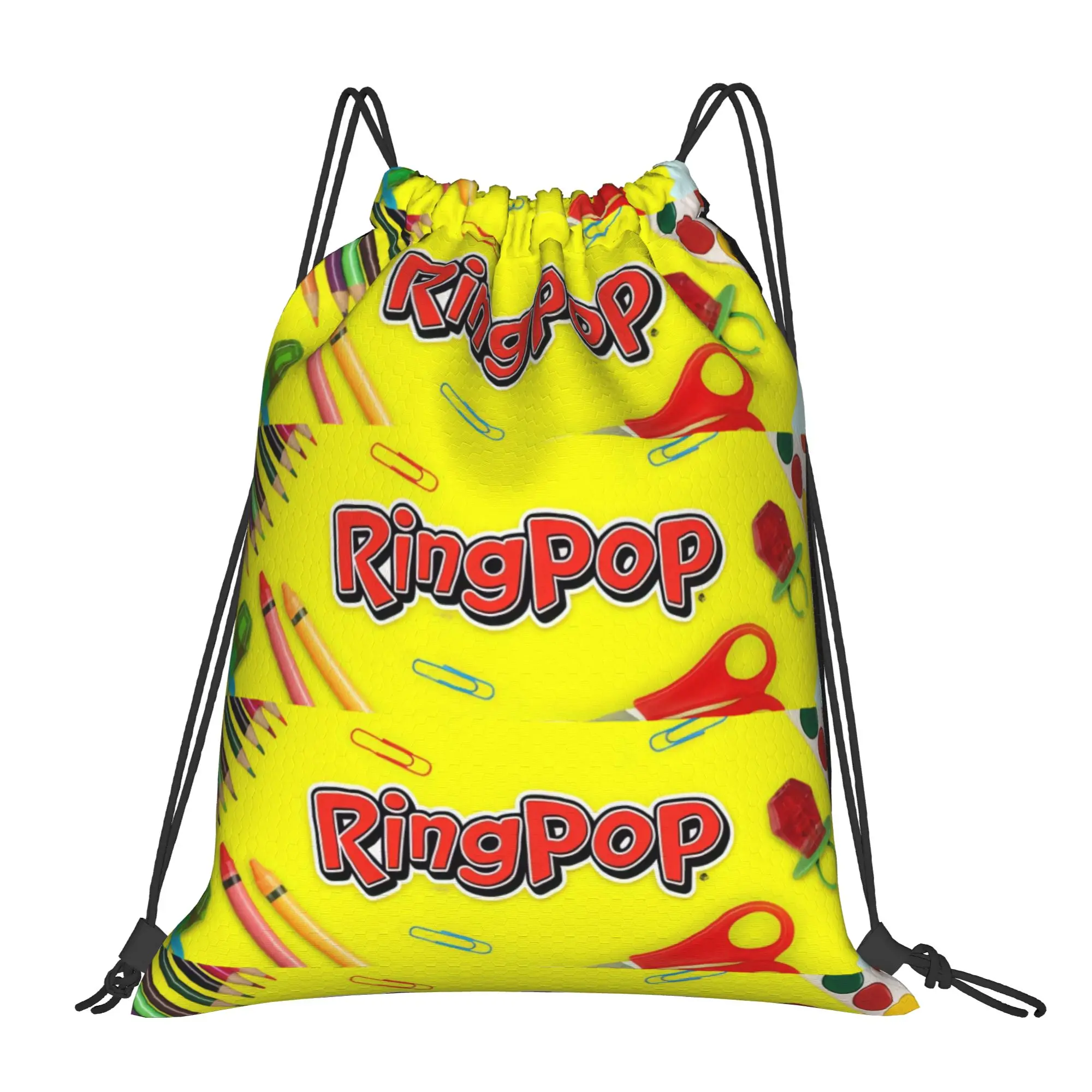 bBazooka Ring Pop candy Portable Sports Riding Gym Drawstring Storage Sporty Backpacks