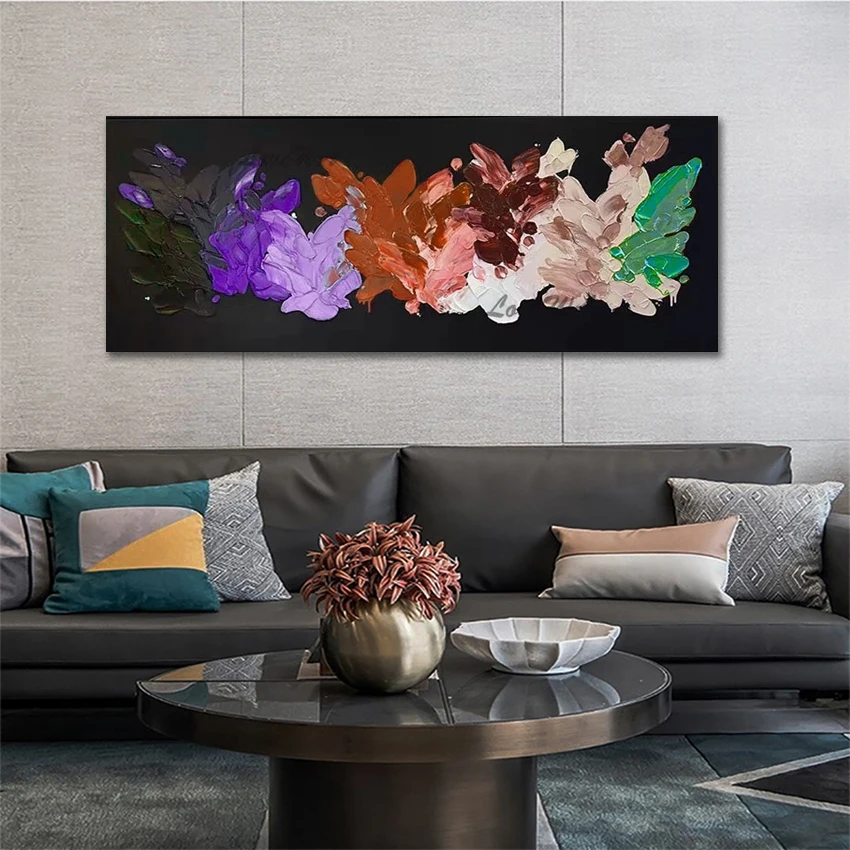 

Картина на холсте, цветная текстурированная дизайнерская живопись, абстрактная ручная живопись, декоративная безрамная картина для гостиной для стен