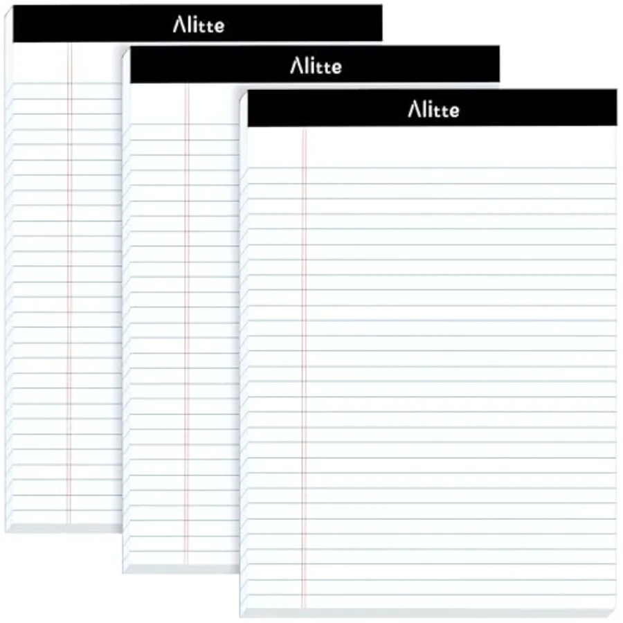 

Legal Notepads 8.5 x 11, of - Perforated Wide Ruled Writing Pad - Premium Thick Paper, No Ink Bleeding - Blank Legal Pads For H