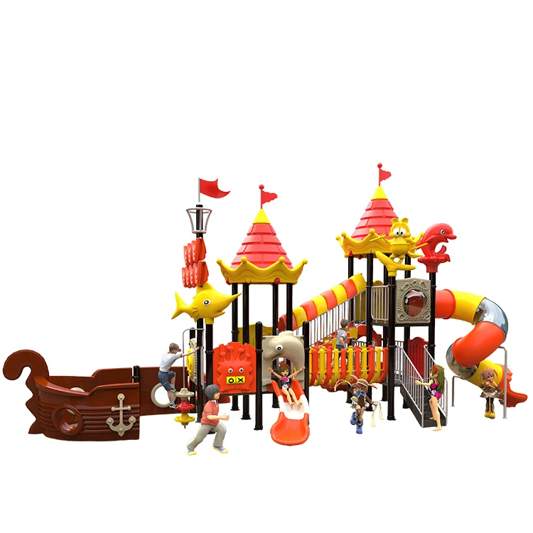 Amusement Kindergartenkids Play Tube Slide Equipment Pirate Children Playground Equipment Outdoor for School