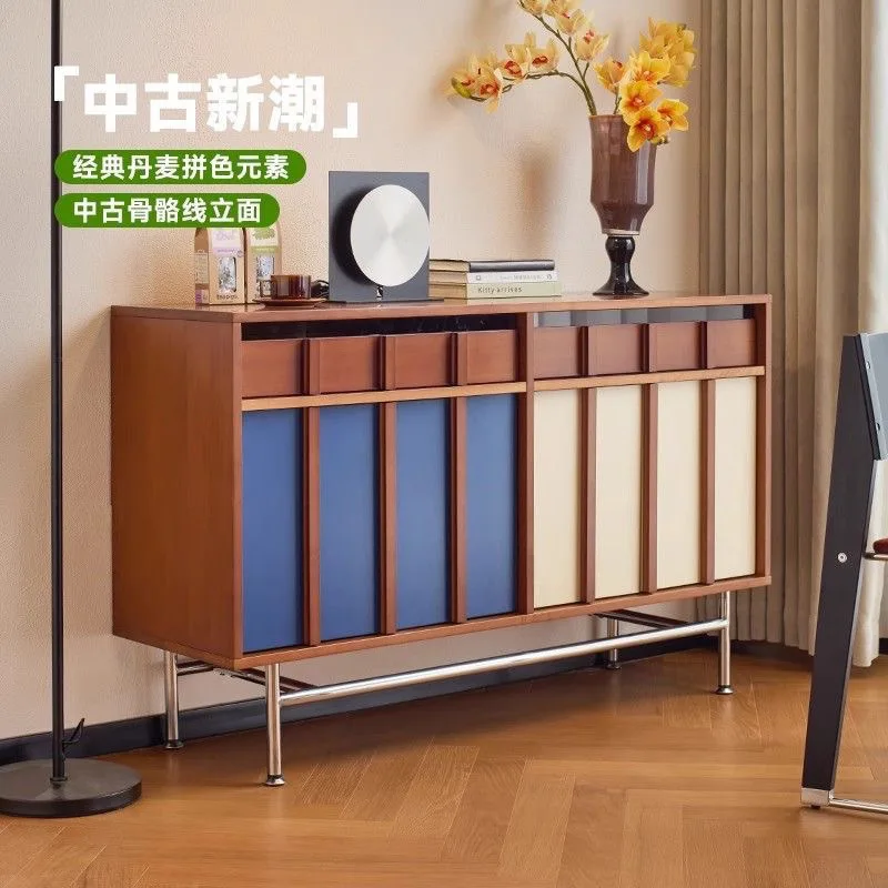 Armadietto laterale per divano medievale nordico, armadietto laterale per piccolo appartamento, soggiorno