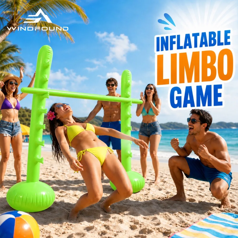 Portable Inflatable High Jump Bar Interactive Parent-child Game for Jumping Parties Suitable for Beaches Parties and Camping