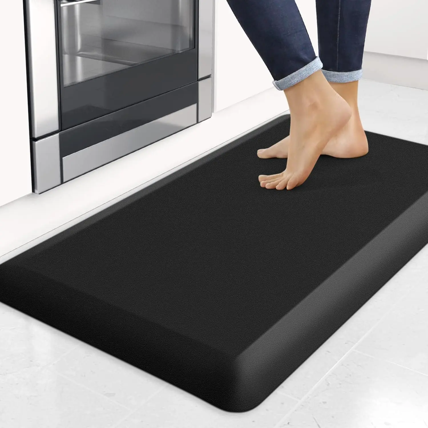 4/5 Inch Thick Kitchen Mats for Floor, Kitchen Rug for Standing Desk, Non-Slip, Thicker, Stain Resistant, Waterproof, Comfort An