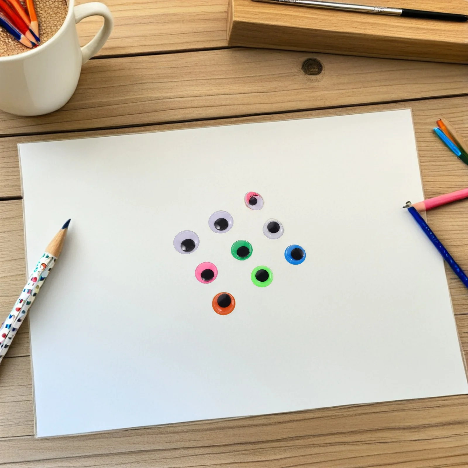 1680 Stuks Googly Eyes Zelfklevende Diverse Kleuren Maten Wiggly Sticky Eyes voor Ambachten Handgemaakte Projecten Educatief Gebruik