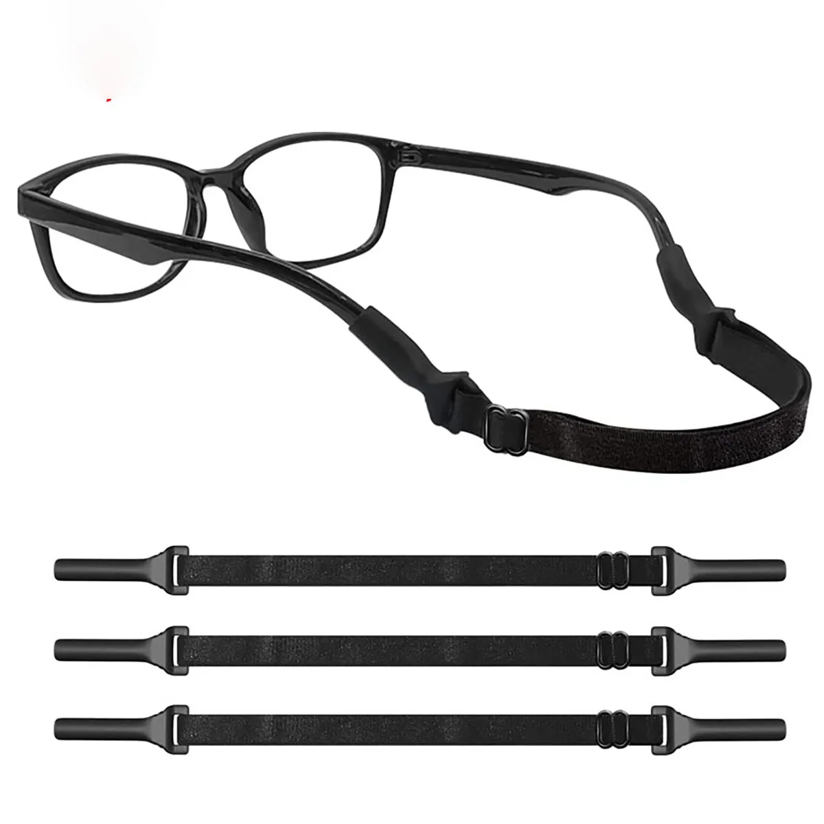 2Pcs Glasses Chain Adjustable Size Elastic Rope Glasses Strap Sport Non Slip And Anti Drop Fixer Glasses Cord