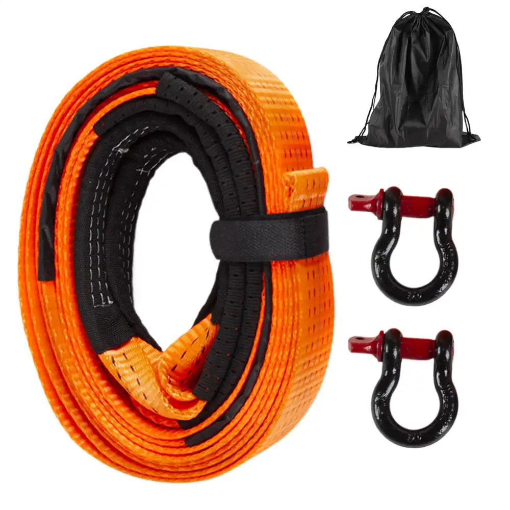 سميكة سيارة سحب حبل 5 متر 10 طن البوليستر الإنقاذ سحب حبل متعدد الوظائف سلامة سحب حزام الجر مركبة مقطورة حبل