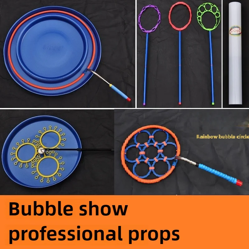 Complete Bubble Show Kit met lange schuimbuis en People Bowl Professionele Bubble Show Props met volledige set accessoires - afbeelding 1