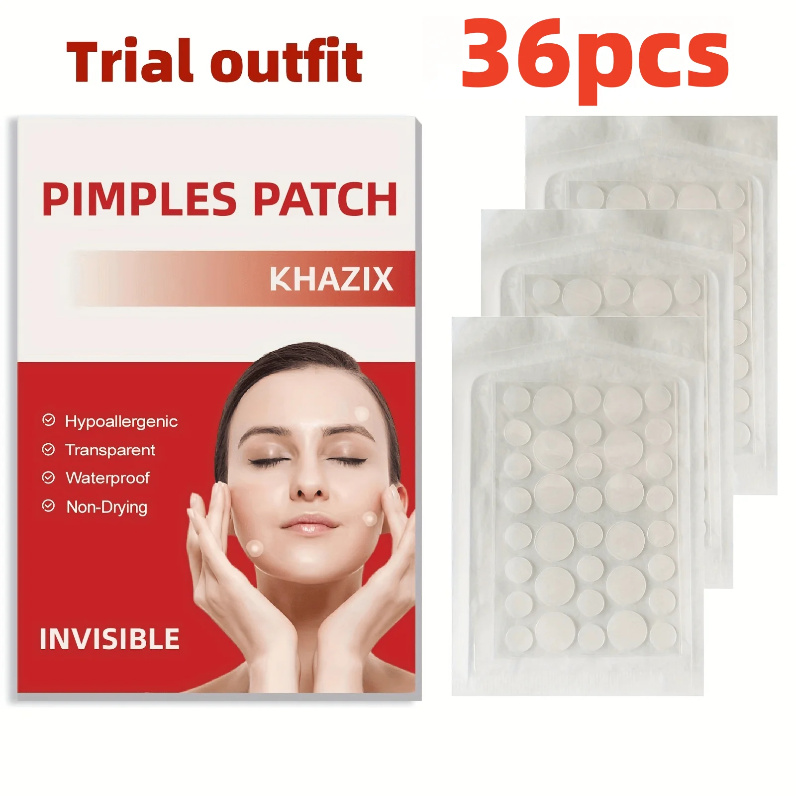 36 قطعة من رقع حب الشباب المهدئة للبشرة - تقنية الغروانية المائية تعالج بلطف العيوب، حماية غير مرئية. #1
