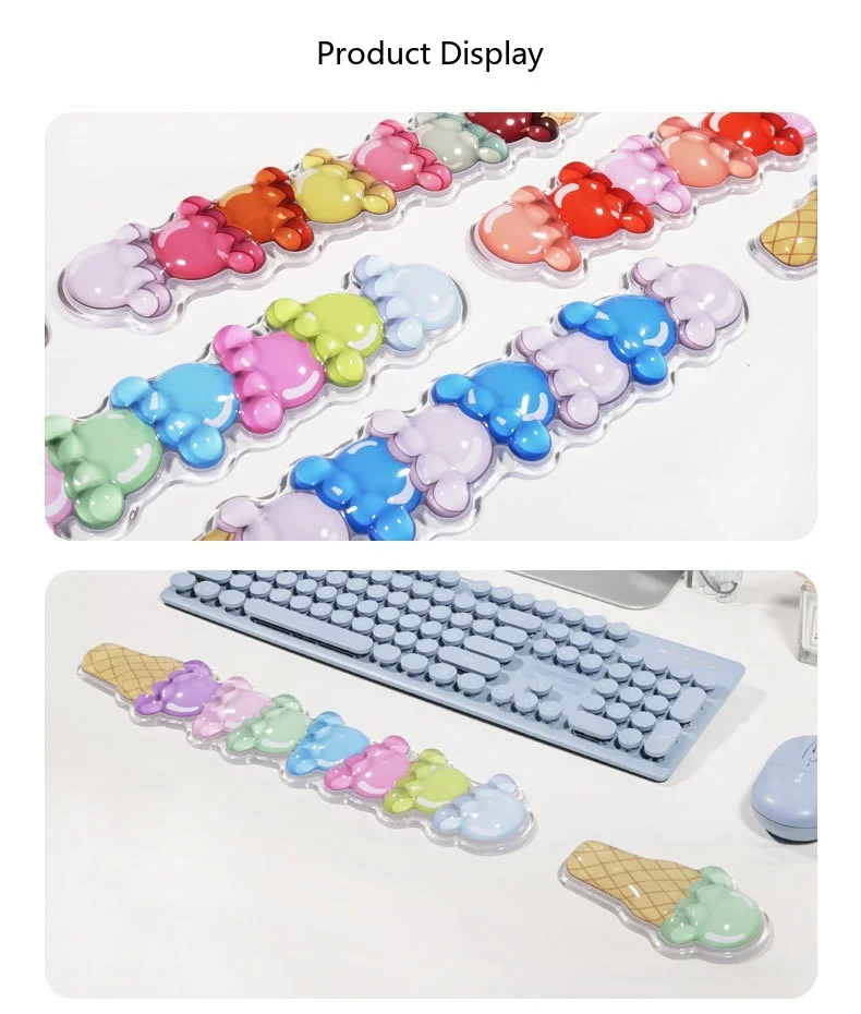 Memory-Schaum-Handgelenkauflage-Set, Mauspad, Tastaturunterstützung, ergonomische Schreibtischunterlage für Büro und Gaming, 3 Größenoptionen – Detail 9