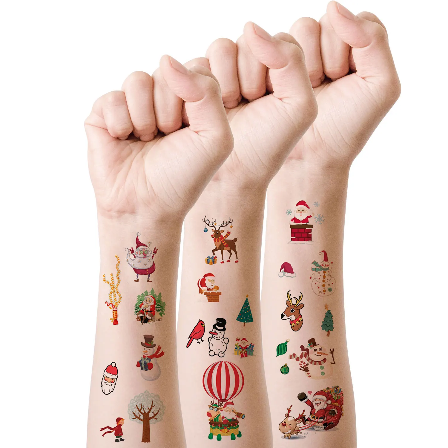 40Sheets Christmas Temporary Tattoo Stickers, Cartoon Christmas Style Series(250 Patterns),Party Makeup Waterproof Tattoo